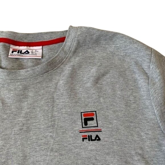 Fila Sweatshirt Men’s Size Large Gray Casual Fitness Gym Attire Retro - Picture 2 of 4